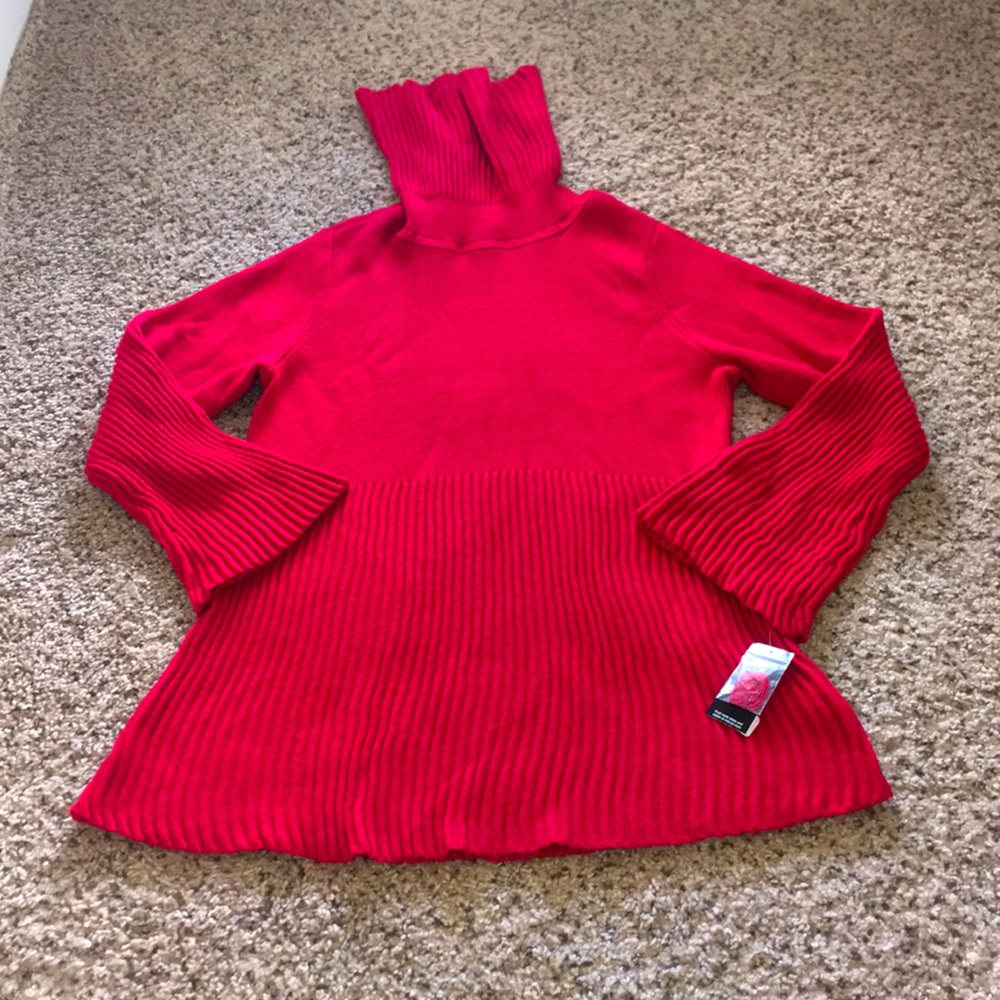 NWT Red Cowl Neck Sweater by Style & Co Sz 0x